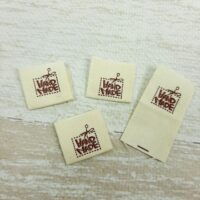 Тканевая бирка Hand Made 2*2см цвет в ассортименте