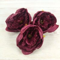 Квітка півонії сатинова 9-10см Бордо М169