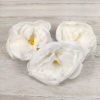 Квітка півонії сатинова 9-10см Біла М169