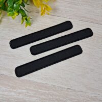 Терпоаплікація прямокутник чорний 12*2см