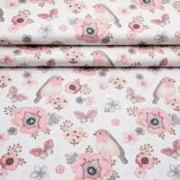 Ранфорс "Пташки, метелики та анемони" 45*48см №3961