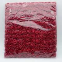 Букет роз из фома 2см с фатином 12шт бордо (dark red)