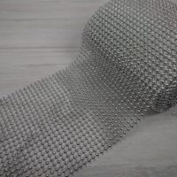 Камни имитация на шине Цельнолитая полубусина серебро