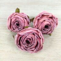 Квітка троянди "Сухоцвіт" 5*5см 310150-3 темно-рожева