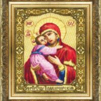 Чарiвна Мить 255 Образ Пресвятой Богородицы Владимирской, набор для вышивания нитками