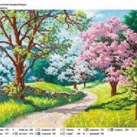 ЮМА 412 Весна колоритна, схема под бисер