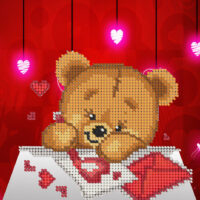 ЮМА 5127 Пишу валентинку, схема под бисер