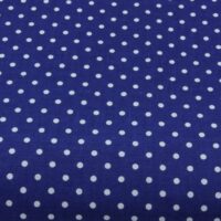 Хлопковая ткань (бязь) 160см №119а Горошек 3мм на синем фоне