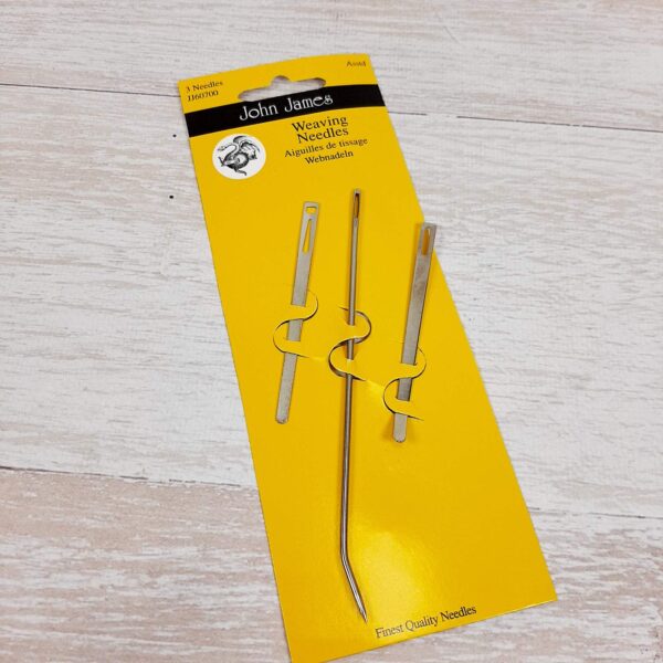 60700JJ Weaving Needles (3шт) Набор иголок для шитья с тесьмой и резиной John James (Англия)