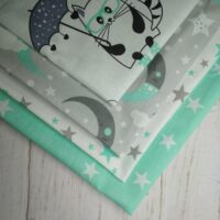 Набор хлопковых тканей №05 "Луна, звезды"