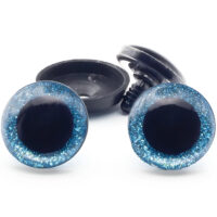 Очі круглі блискучий кант 20мм блакитні 1пара ГВ0020б21