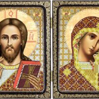 Новая Слобода СА7300 Хрисос Спаситель и Богородица Казанская, набор для вышивания бисером