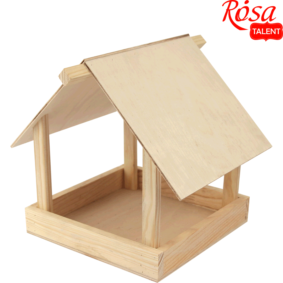 Годівничка для птахів 5 фанера сосна 20х20х23см ROSA TALENT