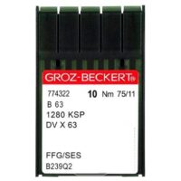 Иглы для промышленных машин распошивальные B63 FFG/SES, №75, GB, (1280KSP, DVx63) 10шт 36799