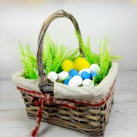 Корзина с тканью прямоугольная 23*27*17см 1751-2