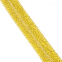 Коса бейка пополамка 20мм парча золото