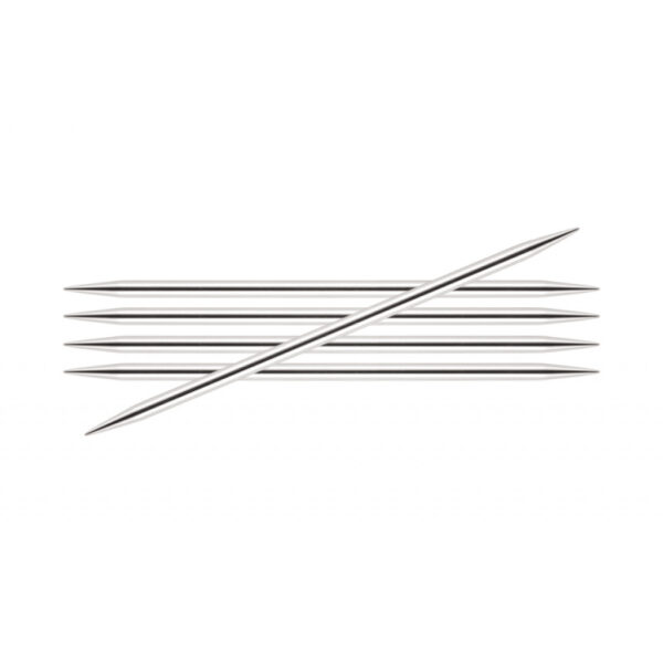 10129 KnitPro Nova Metal Спиці шкарпеткові (5шт) d3,0мм 10см