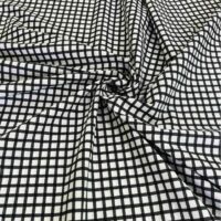 Хлопковая ткань (бязь Gold) 220см Клетка черная