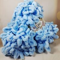 Алізе Пуффі (Alize Puffy) 100г/9,5м 183 блакитний