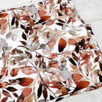 Ткань хлопок Турция 1,4м листики на белом