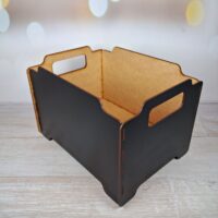 Кошик чорний з ручками 35*23,5*20см