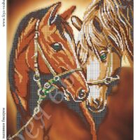 Фея Вышивки В-320 Лошади, схема под бисер