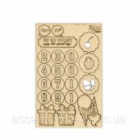 Чипборд для скрапбукинга 13*20см Cake delicious 3 картон