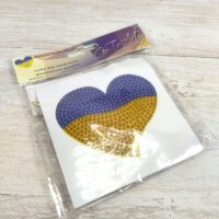 Набір для творчості зі стразами (наклейка) Серце України 10*10см 177067