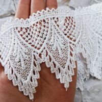 Мереживо макраме 8,5см Ромби біле KMS-7