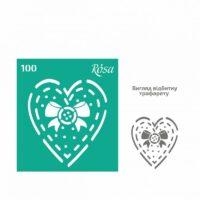 Трафарет универсальный 9*10см №100 ROSA Talent