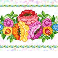 Флізелін водорозчинний К507 Польові Квіти 25*40см