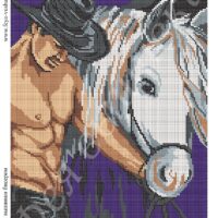 Фея Вышивки ВП-282 Наездник и лошадь, схема под бисер