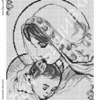 Фея Вышивки ВП-127 Дева Мария с младенцем, схема под бисер