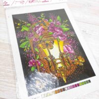 Схема для вишивки нитками А4-16-171 Фонарь в цветах 30*21см