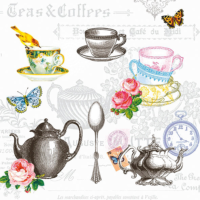 Декупажні серветки "Tea mix" 33х33см 18,5г/м2 1шт Ambiente