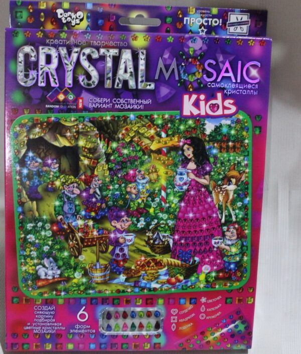 CRYSTAL MOSAIC Набір Мозаїка із кристалів Білосніжка DT crmk-01-0