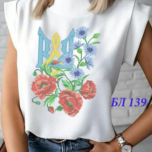 Юма Блуза для вишивки БЛ139 Лілія p.2XL