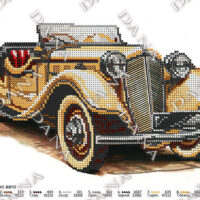 ДАНА-2182 Золотой ретро авто, схема под бисер