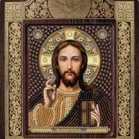 Новая Слобода СН8001 Г.Вседержитель с фигурной рамкой, набор для вышивания бисером