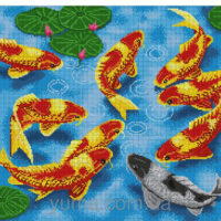 ЮМА 228 Карпы кои, схема под бисер