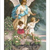 Золотая подкова ЗПО-038 Ангел и дети-2, схема под бисер