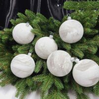 Набір ялинкових куль 8см ПЛАНЕТА, колір ГРАФІТ, 6шт, 680234