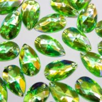 Стразы пришивные Капля 11*18мм Chrysolite