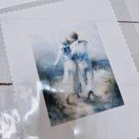 Принт для вишивки "Пара на узбережі" WH-107 А6 9*13см