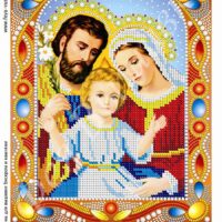 Фея Вышивки БК-20 Святое семейство, схема под бисер со стразами
