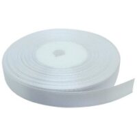 Стрічка атласна 12мм 33м 8201 Біла 4523