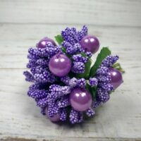 Жемчужинка с тычинками на проволке 2016-1-10-1 фиолет