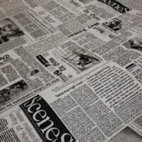 Хлопковая ткань (бязь Gold) 220см Газета