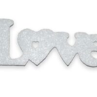 Декор из фетра слово LOVE-1 7см белый 120349