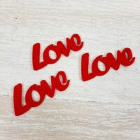 Декор из фетра слово LOVE-2 6,5см красный 120350